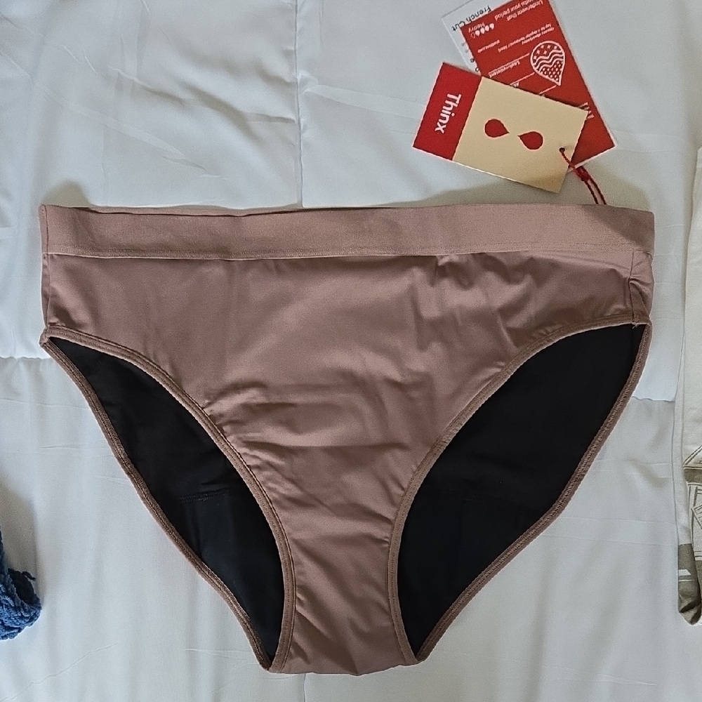 Thinx Stylish Tan and Black Briefs
